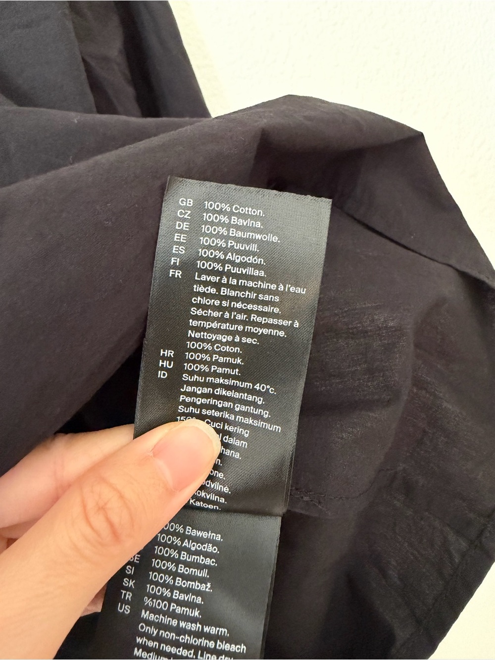 COS Poplin Cotton Long Sleeve Blouse Shirt Top Size 2 Quiet Luxury Minimalist - Picture 10 of 10